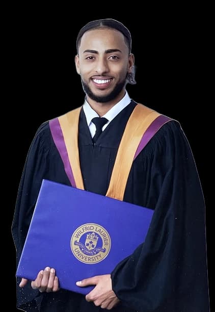 Tamir at his Wilfrid Laurier University graduation
